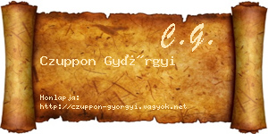 Czuppon Györgyi névjegykártya