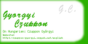 gyorgyi czuppon business card